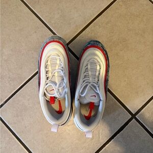 Nike Airmax 97 white red and denim